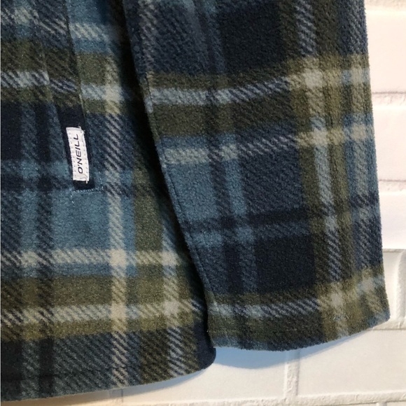 O'Neill Men's Blue Green Fleece Pockets Half Zip Pullover Hoodie Sweater L - Picture 6 of 10